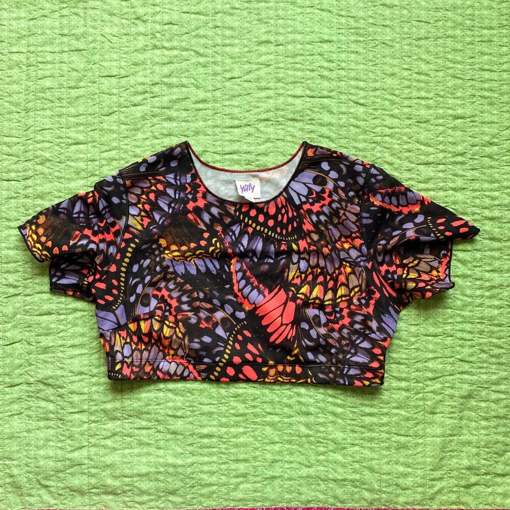 Plush Size Mesh Crop Top